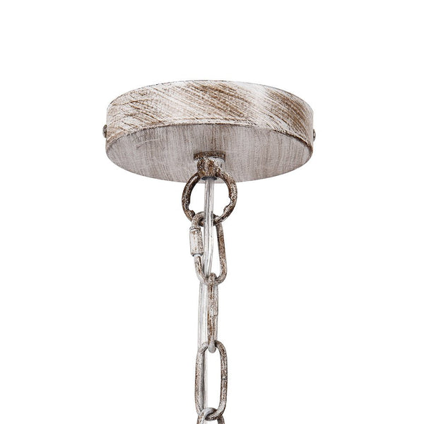 Chandelierias-Modern Bohemia Style 4-Light Wood Beads Chandelier-Chandeliers-Natural Wood Beads & Rough White-