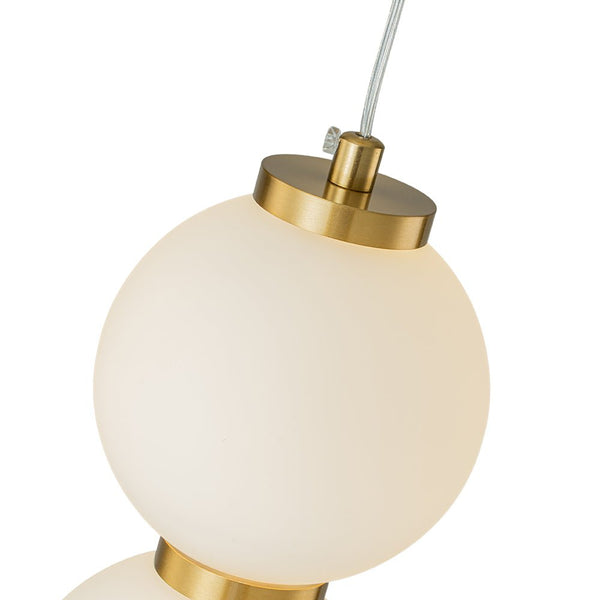 Chandelierias-Modern Brass Hanging 4-Sphere Abacus LED Pendant Light-Pendant-Brass (Pre-order)-