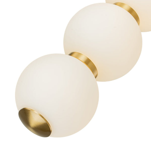 Chandelierias-Modern Brass Hanging 4-Sphere Abacus LED Pendant Light-Pendant-Brass (Pre-order)-