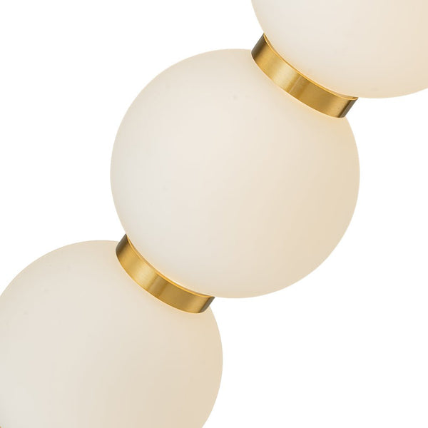 Chandelierias-Modern Brass Hanging 4-Sphere Abacus LED Pendant Light-Pendant-Brass (Pre-order)-