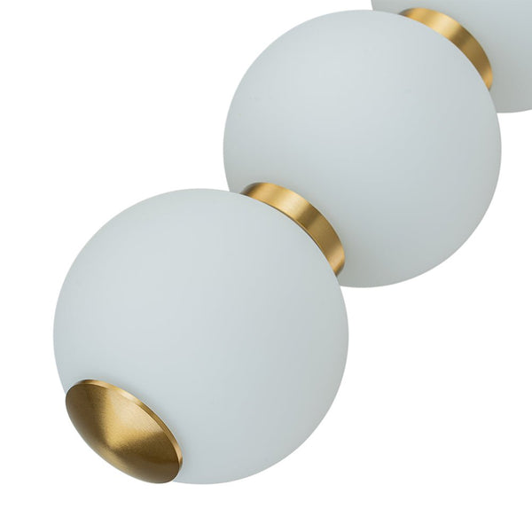 Chandelierias-Modern Brass Hanging 4-Sphere Abacus LED Pendant Light-Pendant-Brass (Pre-order)-