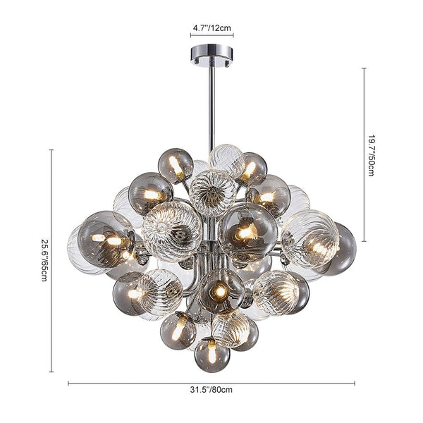 Chandelierias-Modern Cluster Bubble Grape Chandelier-Chandeliers-15 Bubbles-