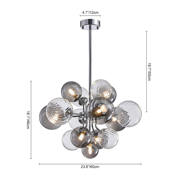 Chandelierias-Modern Cluster Bubble Grape Chandelier-Chandeliers-15 Bubbles-