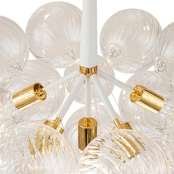 Chandelierias-Modern Cluster Swirl Glass Globe Bubble Chandelier-Chandelier-White-6 Bulbs