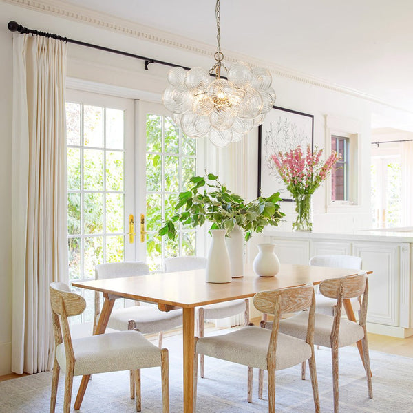 Chandelierias-Modern Decorative Cluster Bubble Chandelier-Chandelier-3 Bulbs-Brass
