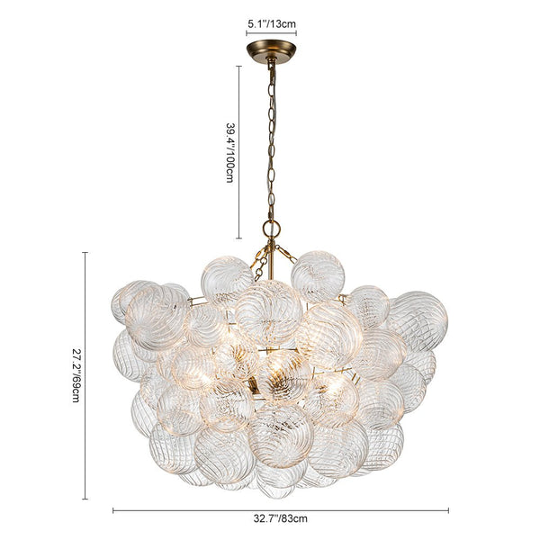 Chandelierias-Modern Decorative Cluster Bubble Chandelier-Chandelier-8 Bulbs-