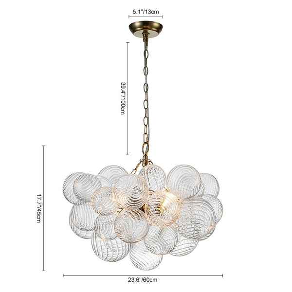 Chandelierias-Modern Decorative Cluster Bubble Chandelier-Chandelier-8 Bulbs-