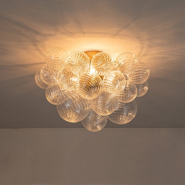 Chandelierias-Modern Decorative Cluster Bubble Semi-Flush Mount-Semi Flush--