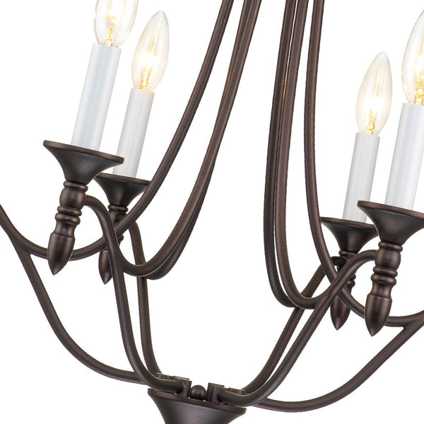 Chandelierias-Modern Farmhouse 6-Light Candle Style Chandelier-Chandeliers-Oil Rubbed Bronze-