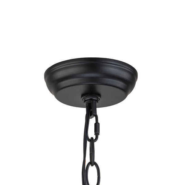 Chandelierias-Modern Farmhouse 6-Light Matte Black Candle Style Chandelier-Chandeliers-Black (Pre-order)-