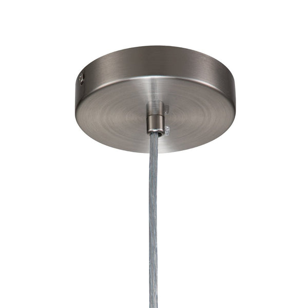 Chandelierias-Modern Gourd Clear Seeded Glass 1-Light Single Pendant-Pendant-Nickel-