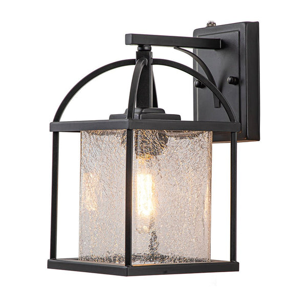 Chandelierias-Modern Lantern Crackle Glass Outdoor Wall Light-Wall Light-1 Pcs-