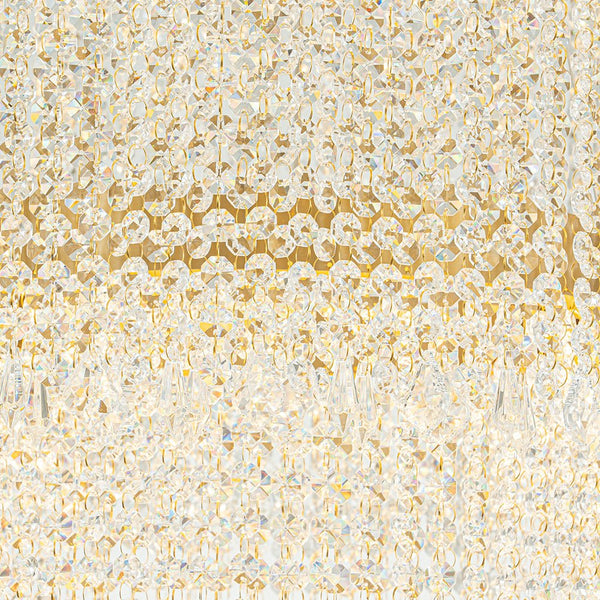 Chandelierias-Modern Luxury 2-Tier Crystal Dimmable LED Chandelier-Chandelier-Brass (Pre-order)-