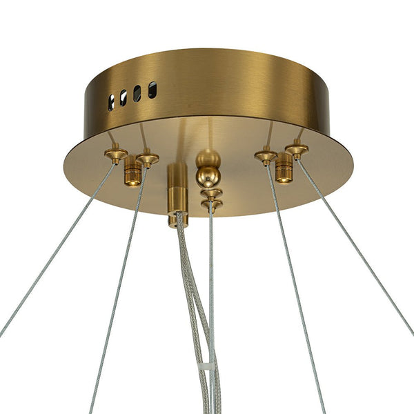 Chandelierias-Modern Luxury 2-Tier Crystal Dimmable LED Chandelier-Chandelier-Brass (Pre-order)-