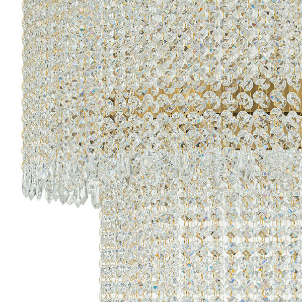 Chandelierias-Modern Luxury 2-Tier Crystal Dimmable LED Chandelier-Chandelier-Brass (Pre-order)-