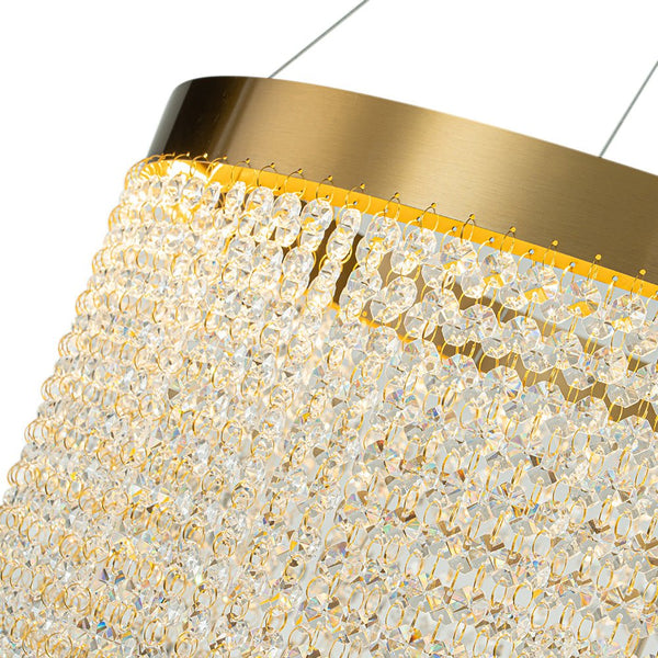 Chandelierias-Modern Luxury 2-Tier Crystal Dimmable LED Chandelier-Chandelier-Brass (Pre-order)-