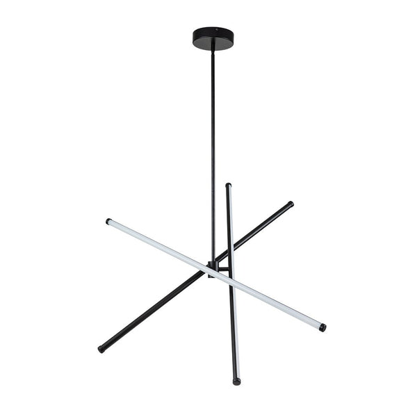 Chandelierias-Modern Minimalism Linear LED Chandelier-Chandelier-Black-