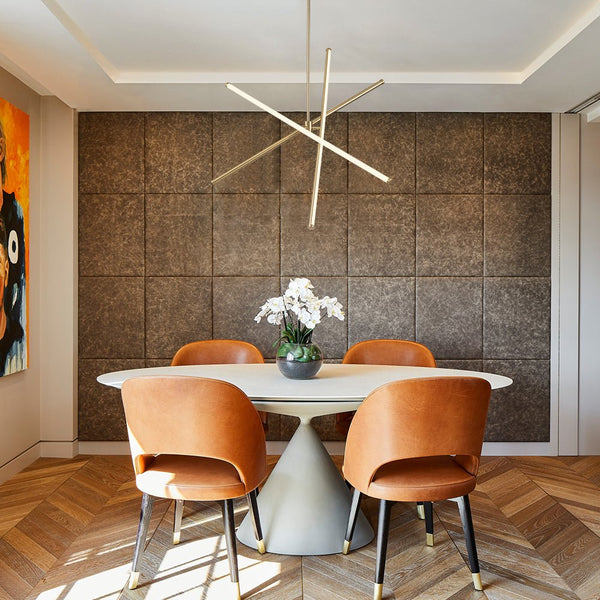 Chandelierias-Modern Minimalism Linear LED Chandelier-Chandelier-Brass-
