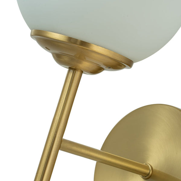 Chandelierias-Modern Minimalist 1-Light Milky Glass Globe Wall Light-Wall Light-Brass (Pre-order)-