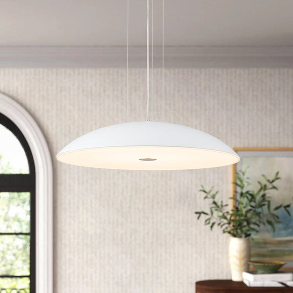 Chandelierias-Modern Minimalist Frisbee Dimmable LED Dome Pendant-Pendant-White (Pre-order)-