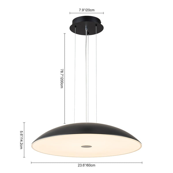Chandelierias-Modern Minimalist Frisbee Dimmable LED Dome Pendant-Pendant-White (Pre-order)-