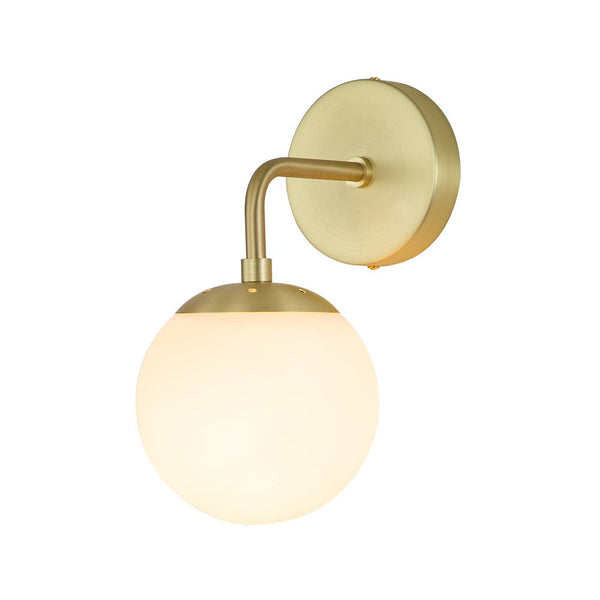 Chandelierias-Modern Minimalist Glass Globe Wall Sconce-Wall Light-Brass-