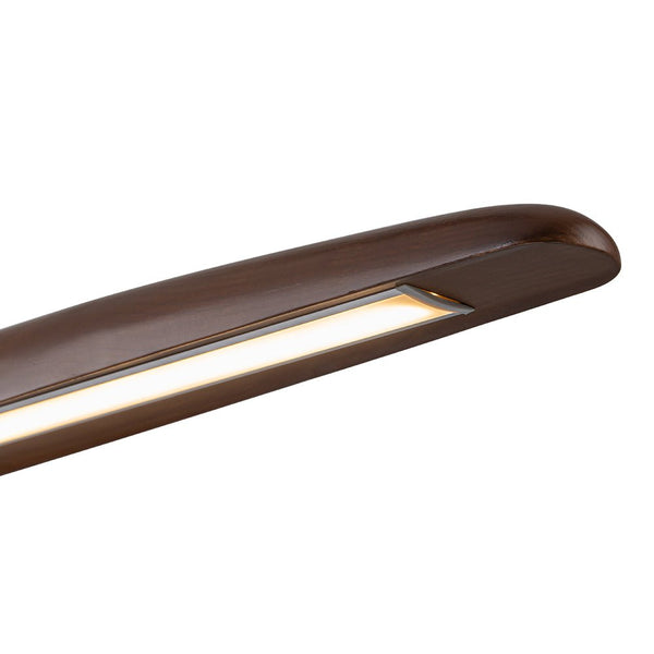 Chandelierias-Modern Minimalist Linear Walnut Wood Dimmable LED Pendant Light-Lighting Fixtures-Dark Walnut (Pre-order & Arrive in 3 Weeks)-