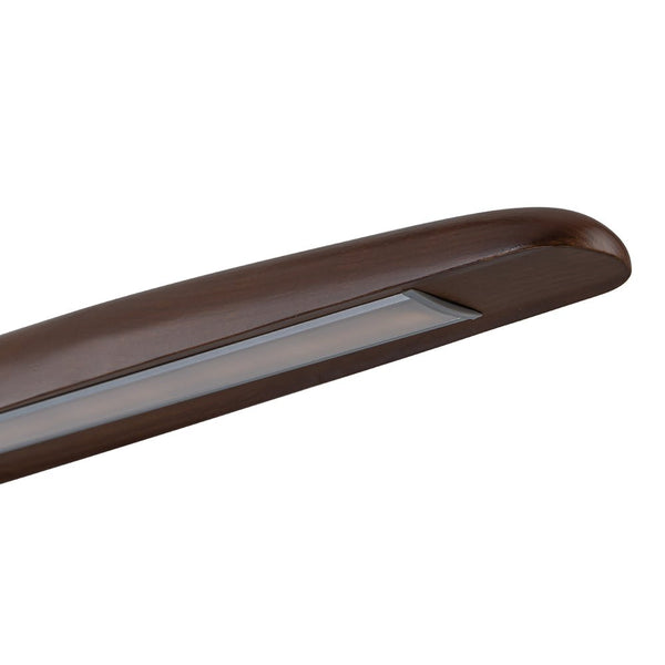 Chandelierias-Modern Minimalist Linear Walnut Wood Dimmable LED Pendant Light-Lighting Fixtures-Dark Walnut (Pre-order & Arrive in 3 Weeks)-