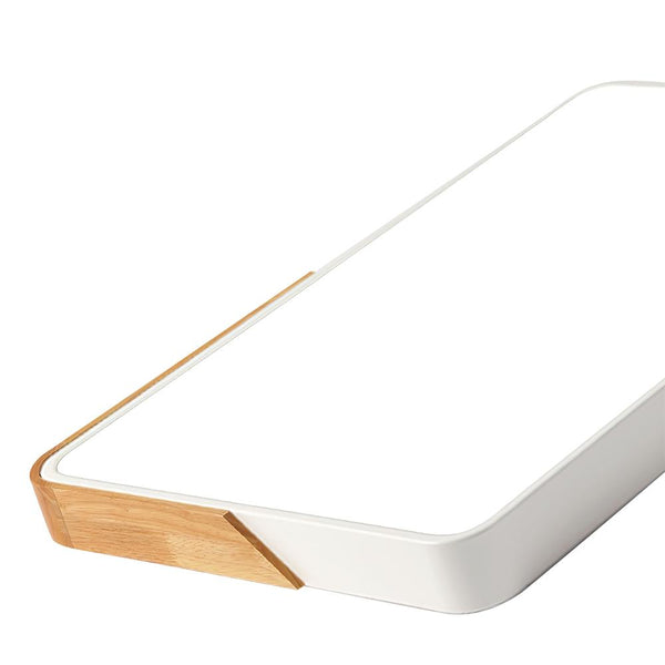 Chandelierias-Modern Rectangular Led Flush Ceiling Lights-Flush Mount-White-