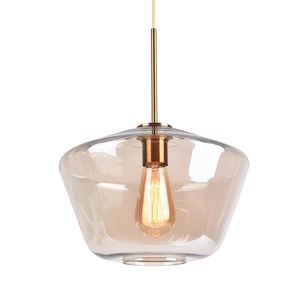 Chandelierias-Modern Sculptural Glass Pendant Lighting-Pendant-L-Amber