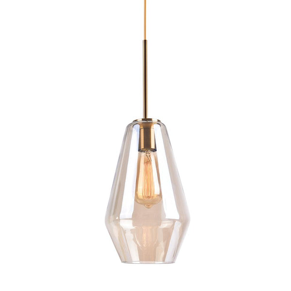 Chandelierias-Modern Sculptural Glass Pendant Lighting-Pendant-S-Amber
