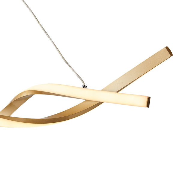 Chandelierias-Modern Stylish DNA Double Helix Dimmable LED Pendant-Pendant-Black-