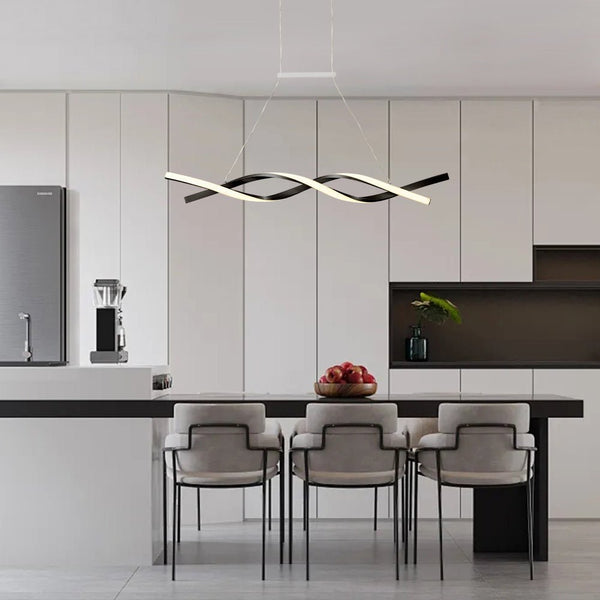 Chandelierias-Modern Stylish DNA Double Helix Dimmable LED Pendant-Pendant-Gold-