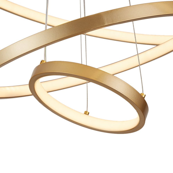 Chandelierias-Modern Unique 3-Tier Circular LED Chandelier-Chandelier-Black-