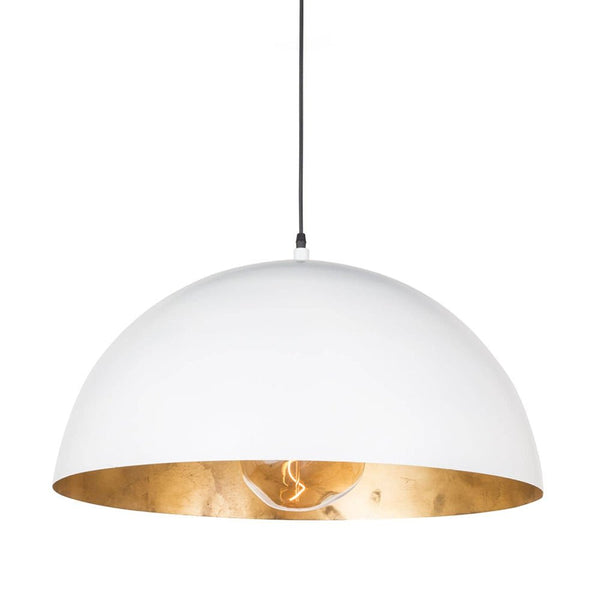 Chandelierias-Single-Light Hanging Oversized Dome Pendant-Pendant-Medium-Black