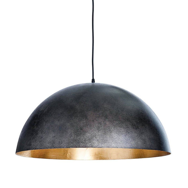 Chandelierias-Single-Light Hanging Oversized Dome Pendant-Pendant-Medium-Black