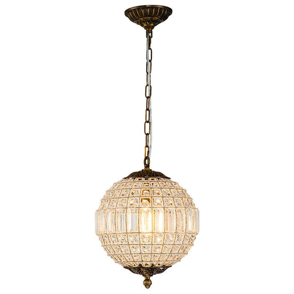 Chandelierias-Timeless 1-Light Crystal Orb Pendant-Pendant--