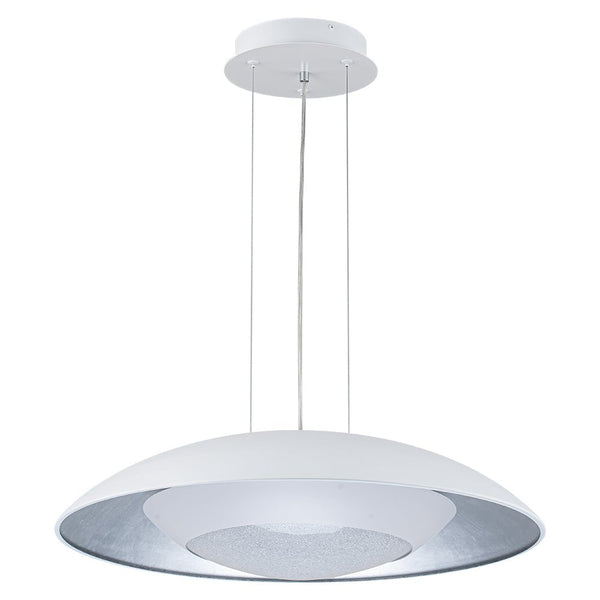 Chandelierias-Ultra-modern Nordic Flying-Saucer Dimmable LED Dome Pendant-Pendant-White & Silver Leaf (Pre-order)-