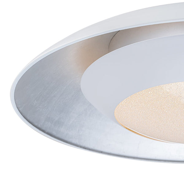 Chandelierias-Ultra-modern Nordic Flying-Saucer Dimmable LED Dome Pendant-Pendant-White & Silver Leaf (Pre-order)-