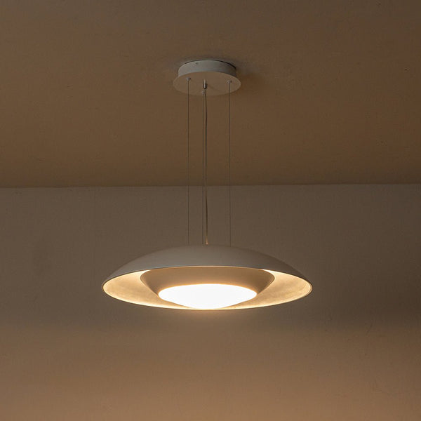 Chandelierias-Ultra-modern Nordic Flying-Saucer Dimmable LED Dome Pendant-Pendant-White & Silver Leaf (Pre-order)-