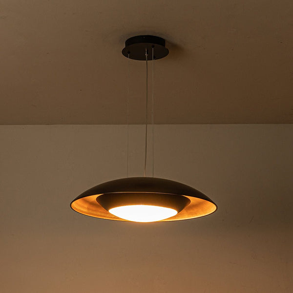 Chandelierias-Ultra-modern Nordic Flying-Saucer Dimmable LED Dome Pendant-Pendant-White & Silver Leaf (Pre-order)-