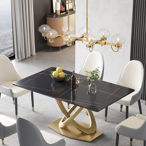 Chandelierias-Unique 12-Light Clear Jellyfish Glass Linear Chandelier-Chandeliers-Aged Brass-