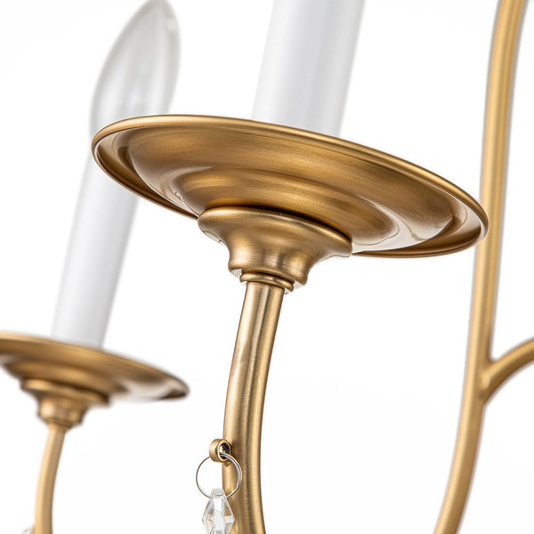 Chandelierias-Vintage 5-Light French Country Candle Style Chandelier-Chandeliers-Gold-