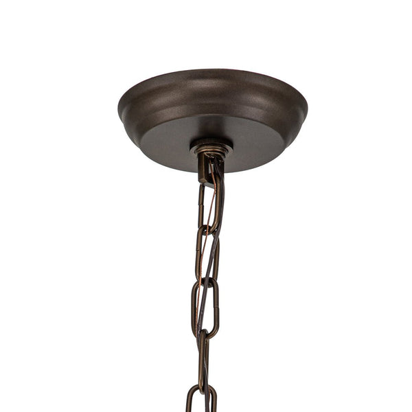 Chandelierias-Vintage 8-Light Sphere Chandelier With Crystal Drops-Pendant-Oil-rubbed Bronze-