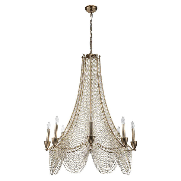 Chandelierias-Vintage Luxury Crystal Candle Style Empire Chandelier-Chandeliers-5 Bulbs-