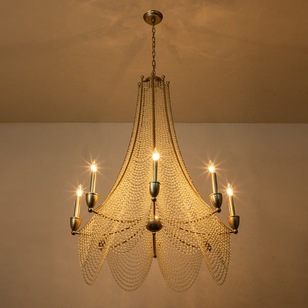 Chandelierias-Vintage Luxury Crystal Candle Style Empire Chandelier-Chandeliers-5 Bulbs-