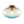 1-Light Ombre Oval Glass Semi-flush Mount