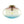 1-Light Ombre Oval Glass Semi-flush Mount