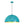 1-Light Turquoise Speckled Oversized Domed Pendant