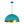 1-Light Turquoise Speckled Oversized Domed Pendant